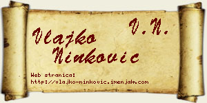 Vlajko Ninković vizit kartica
